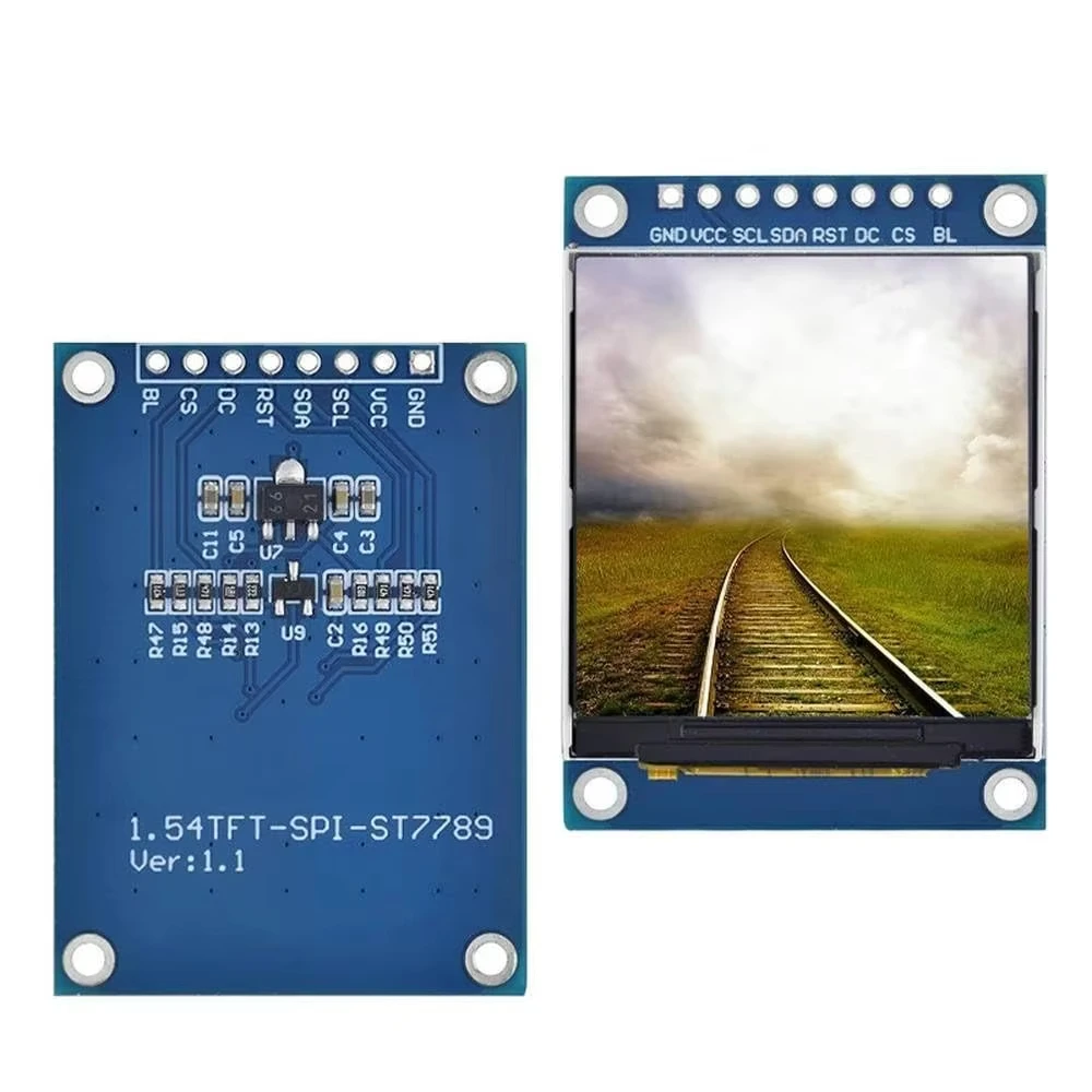 Modulo display TFT a colori da 1,54 pollici 1,54 pollici Schermo LED LCD IPS HD 240x240 Interfaccia SPI ST7789 per Arduino