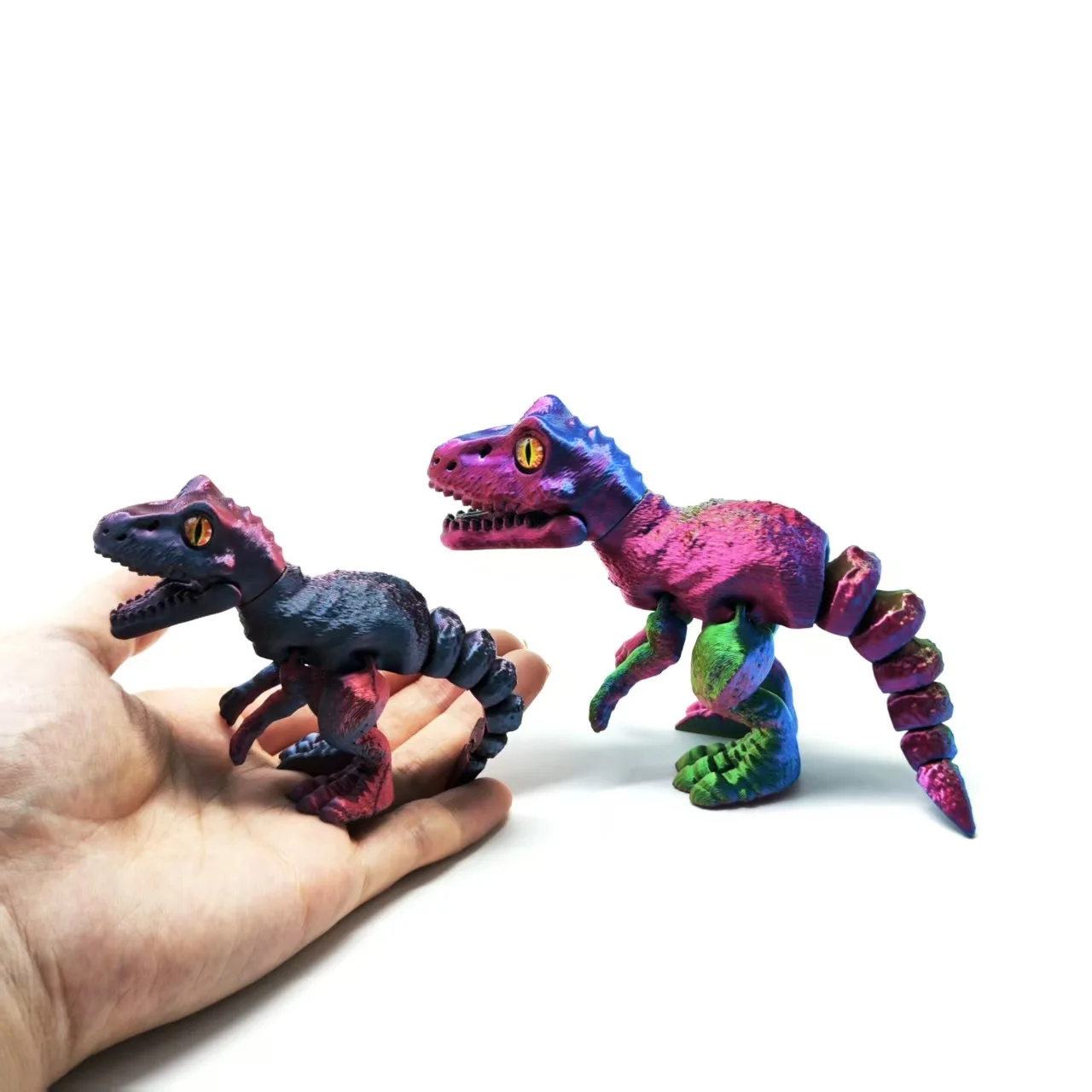 

11CM/15CM 3D Printed Tyrannosaurus Rex Open Mouth Articulated Movable Dinosaur Toys Desktop Decoration Crafts Gifts Kids Toys
