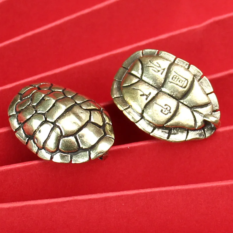 Solid Real Brass Rich World Hand Pieces God Beast Animal Turtle Shell Auspicious Men and Women Portable Keychain Pendant