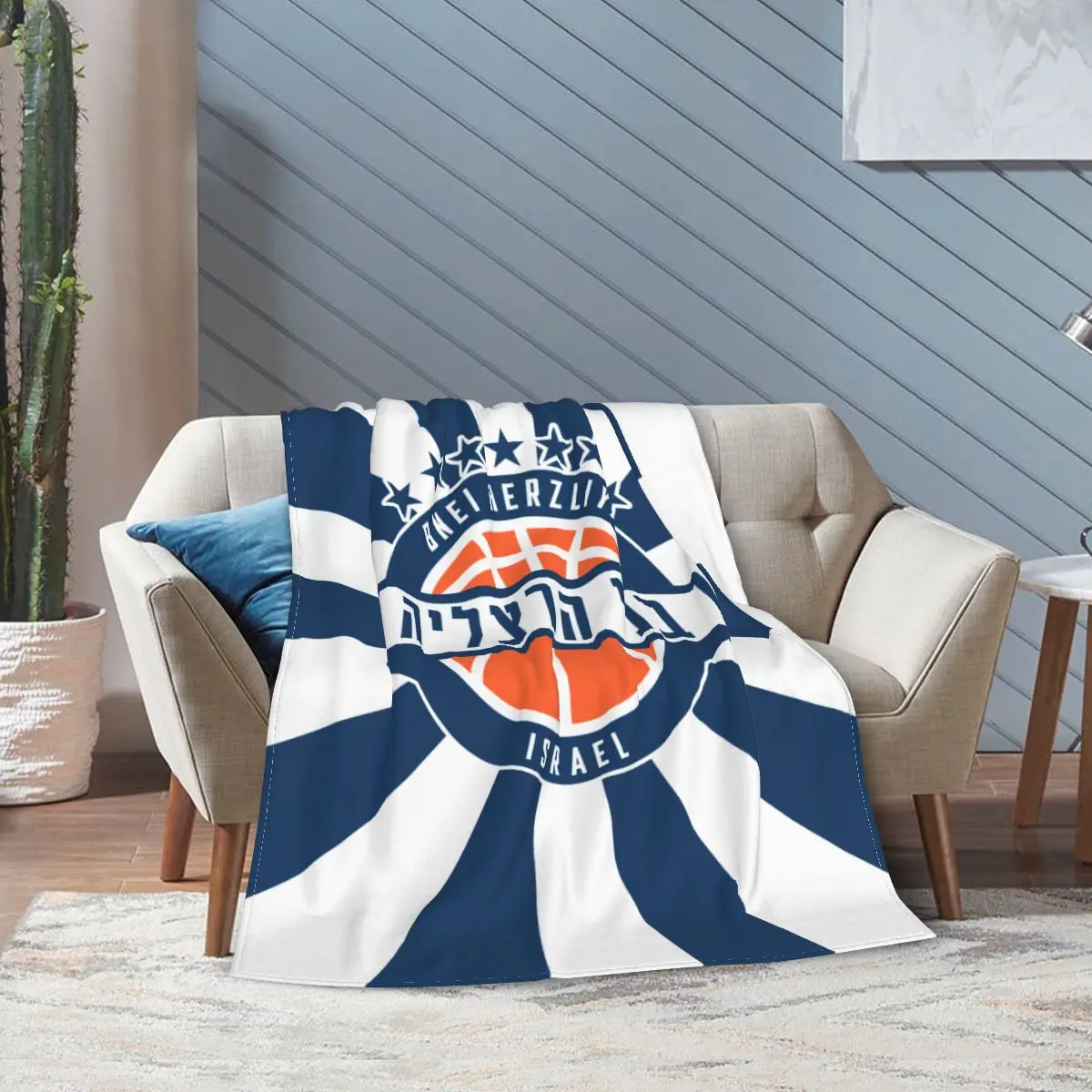 Bnei Herzliya Bc Fleece Blanket Ultra Soft Flannel Blanket Digital Printed All Season Premium Fluffy