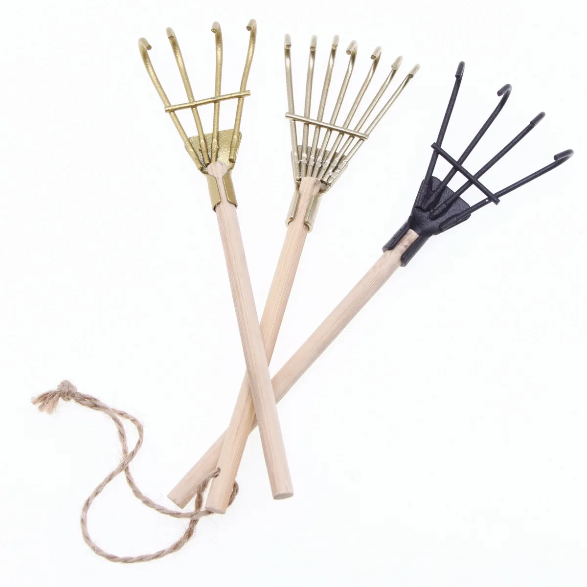 Micro landscape mini iron rake tool DIY handmade landscaping props model accessories, home decoration handicrafts ornament