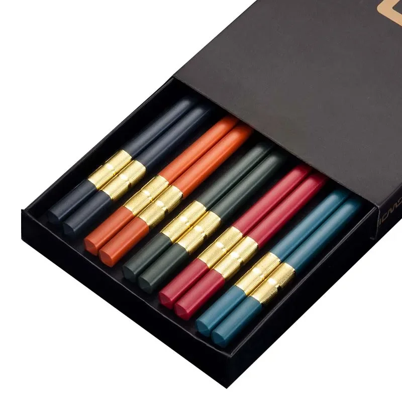 5Pairs Hohe Qualität Japanische Nicht-Slip Stäbchen Koreanische Home Hotel Restaurant Tragbare Gesunde Lebensmittel Stick Für Sushi Stäbchen