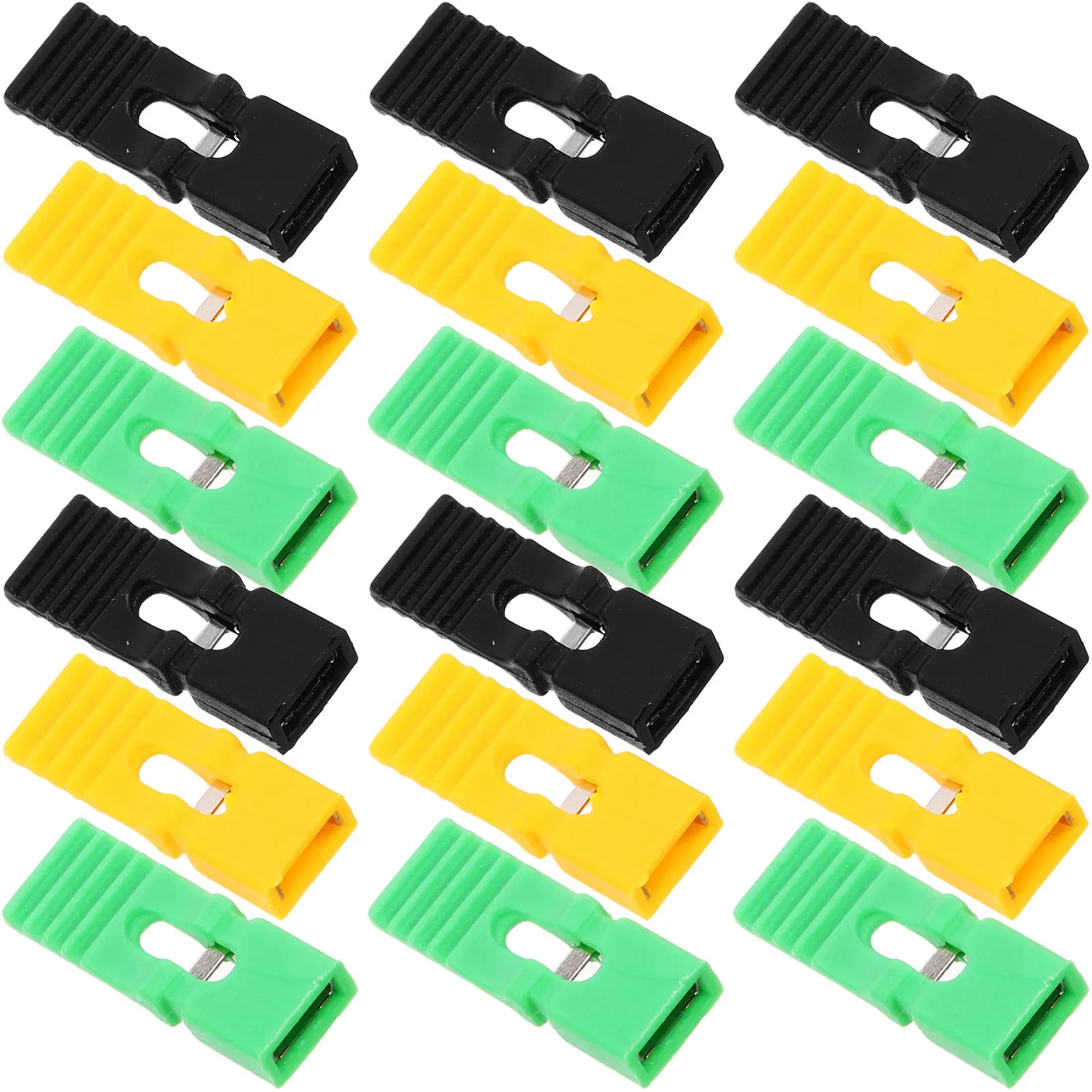 60Pcs Black Green Yellow Jumper Caps 2.54mm Pitch Short Circuit Shunts for Motherboards Hard Drives Pcb Repair DIY Electronics