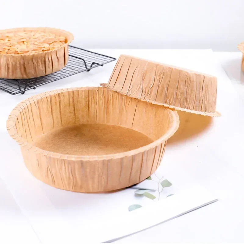 10pcs Home Baking Disposable Round Cake Mold Paper Cup Cupcake Liner Baking Muffin Pizza Party Tray Cake Mold Decorating Tools