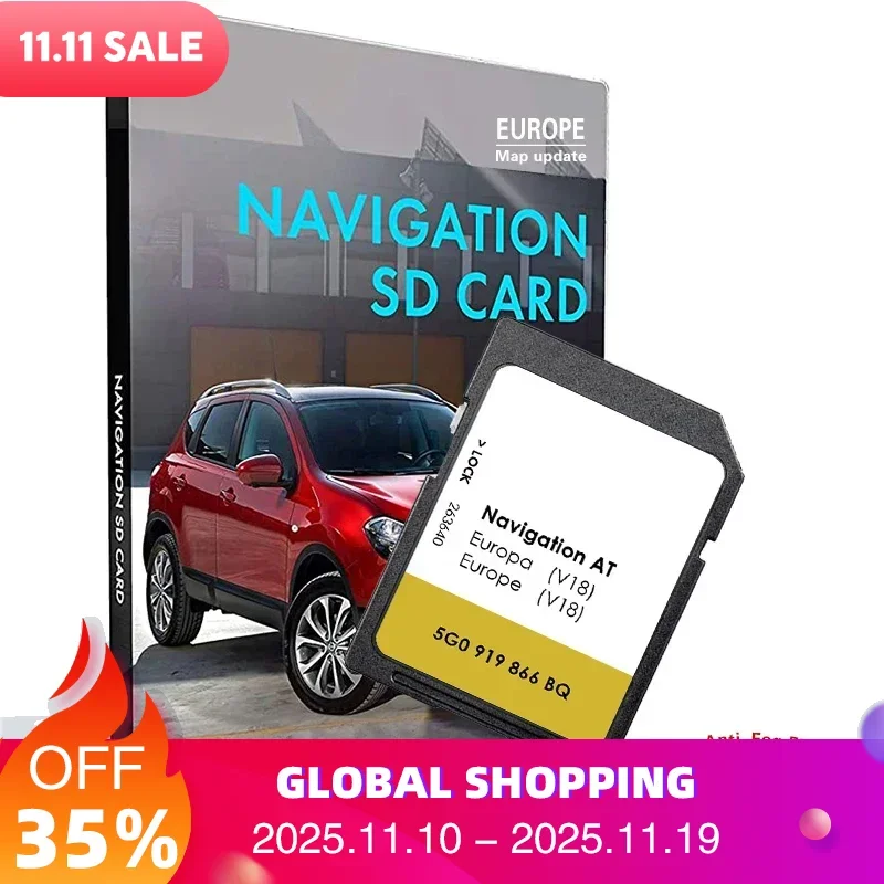 

AT V18 Sat Nav Map Navigation for VW MIB1 2023 Latest Europe Card GPS Card