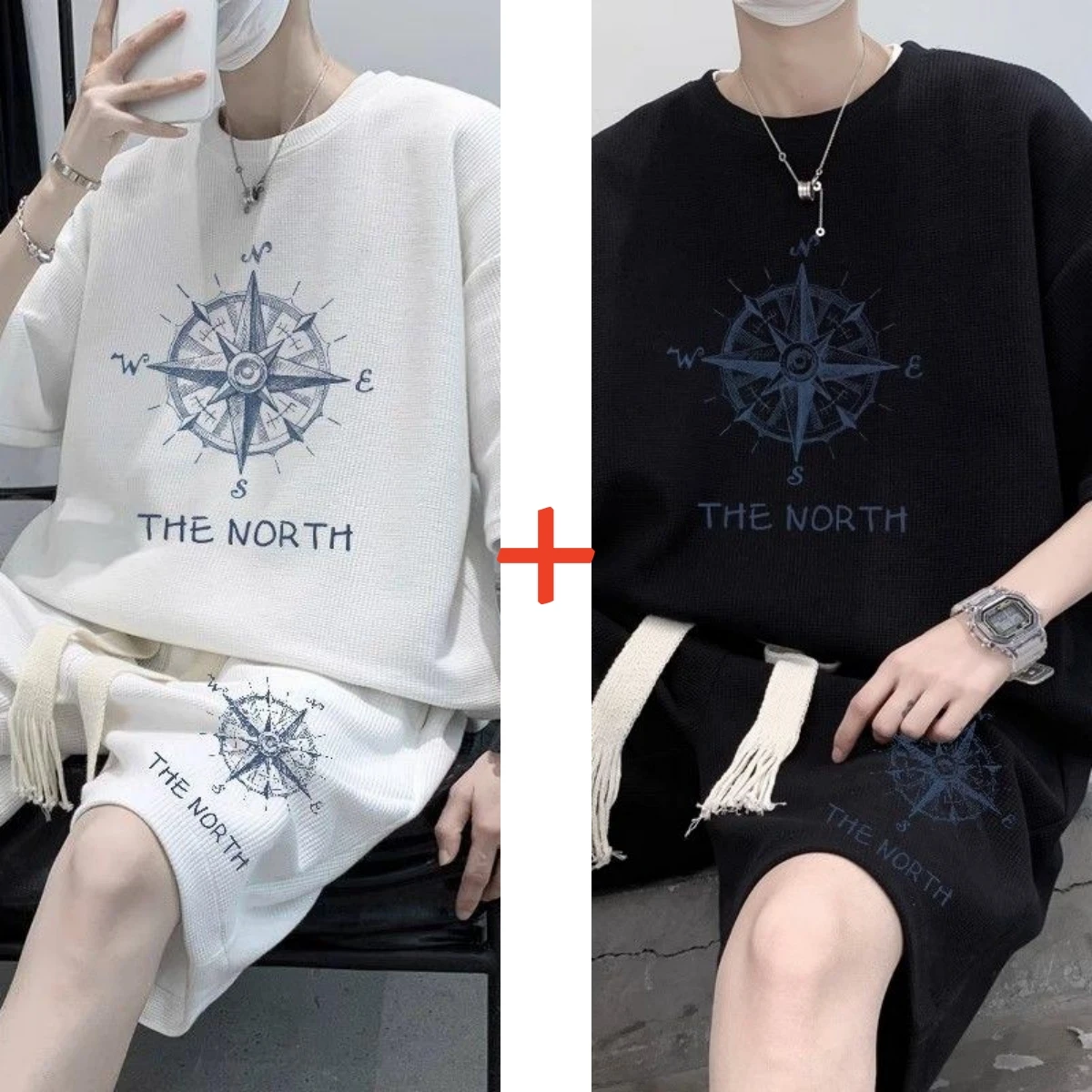 

shorts Men's Round Neck Short Sleeved T-shirt Wrinkle Resistant And Breathable Top Texture Fabric Leisure Versatile tracksuit