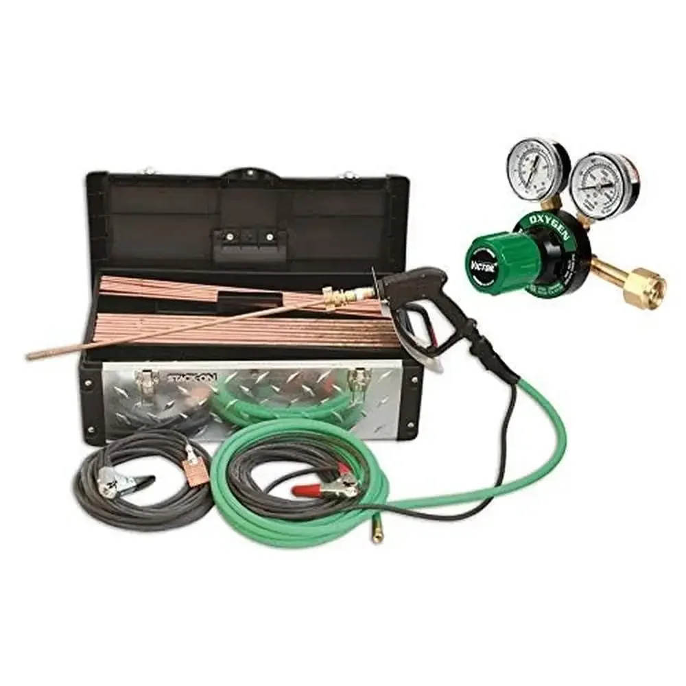 Sure Cut Lance System Kit G250-150-540 Regulator Oxygen Hose Power Lead Ground Lead Collet Striker Plate Tool Box Sure Cut Rods