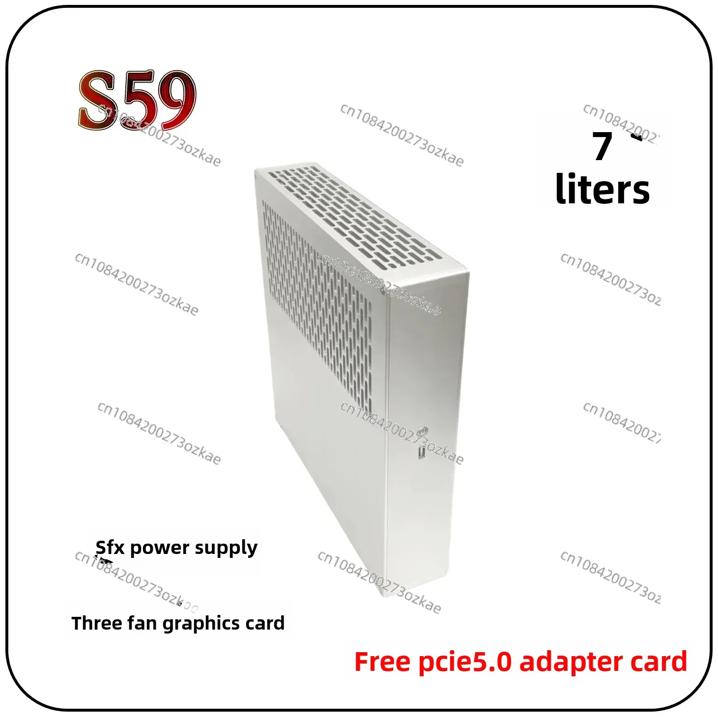 S59 S60 Tile ITX Mini Portable 6L Small Chassis SFX Power Supply Triple Fan Graphics Card