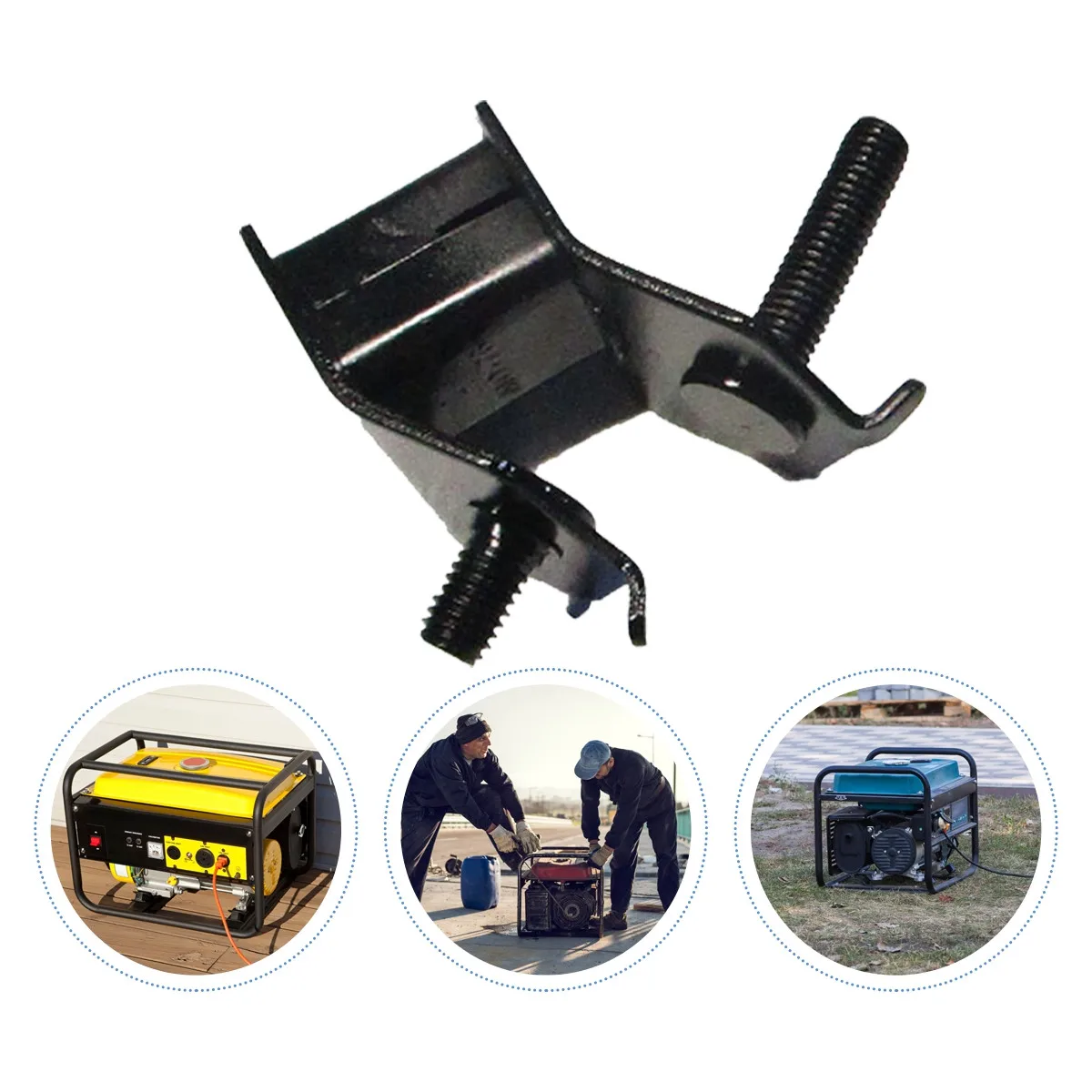 

4Pcs Generator Motor Mounts Rubber Iron Anti Vibration Mounts Replacement for Generator Engine Damping Support Stable Long Life