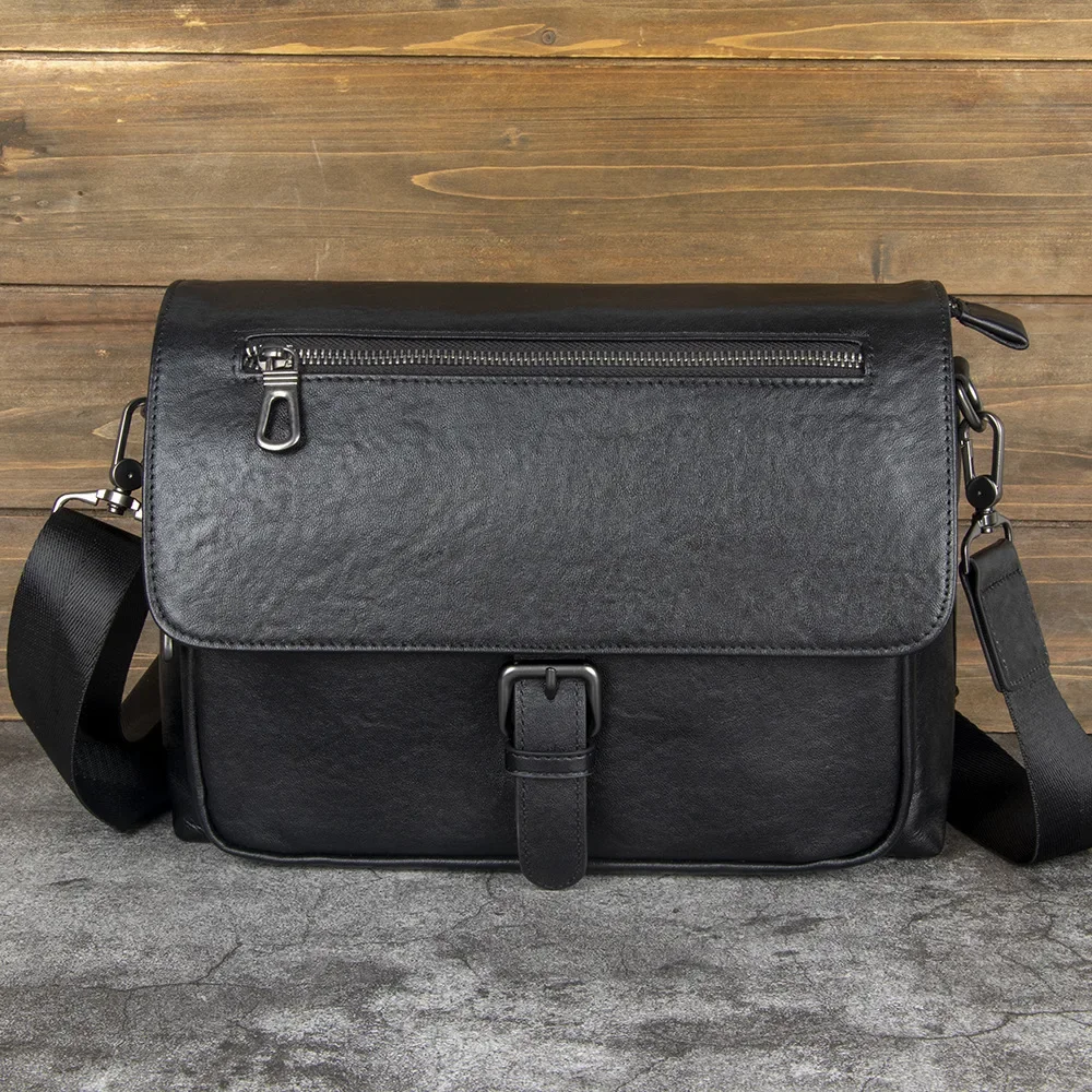 

2026 New Luxury Men's Handbags Casual Cow Genuine Leather Male Shoulder Bag Real Natural Leather Crossbody Bag Messenger Bags