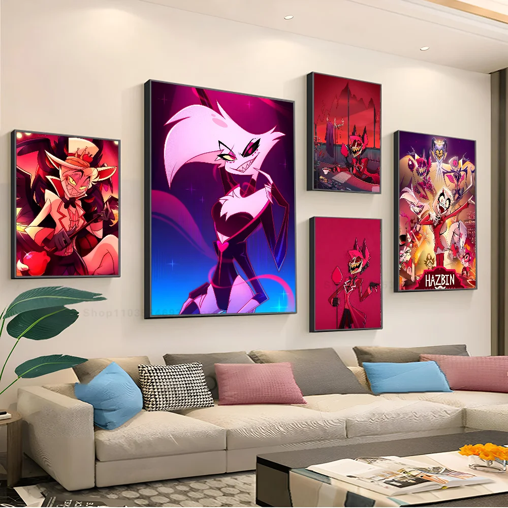 H-Hazbin H-Hotels Angel Dust Poster Paper Print Home Living Room Bedroom Entrance Bar Restaurant Cafe Art Painting Decoration