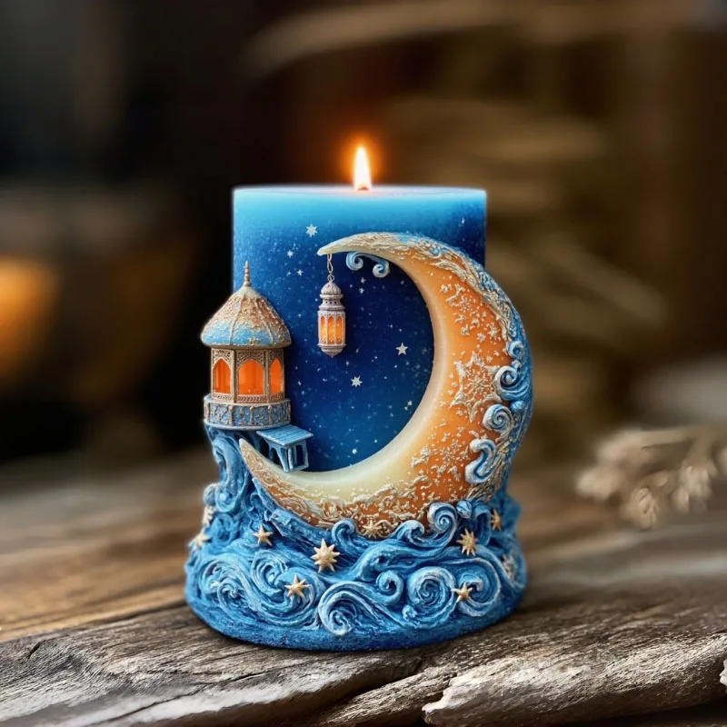 

Star Moon Castle Fairy Tale Candle Mold Silicone DIY Handmade Aromatherapy Wax Mold Fantasy Starry Sky Decorative Art Handmade Tools