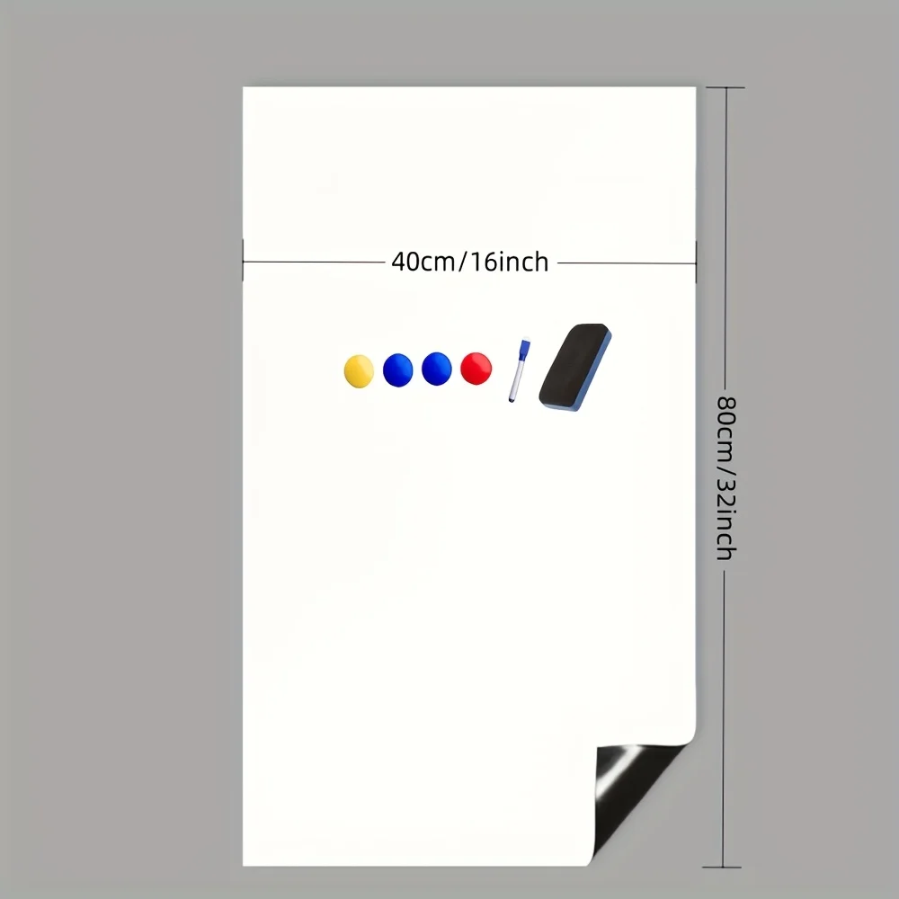 1 لفة من ورق جدران السبورة البيضاء المغناطيسي لغسالة الأطباق - ملصقات سبورة بيضاء ناعمة لتزيين المنزل والمكتب #5