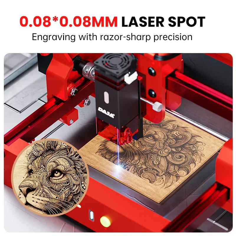 DAJA A7 Lasergravierer, 5 W, Mini, tragbar, Bluetooth, CNC-Gravur, alle Materialien, geschnittenes Holz, Acryl, Papiermaschine, Gravur, Markierung, Druck