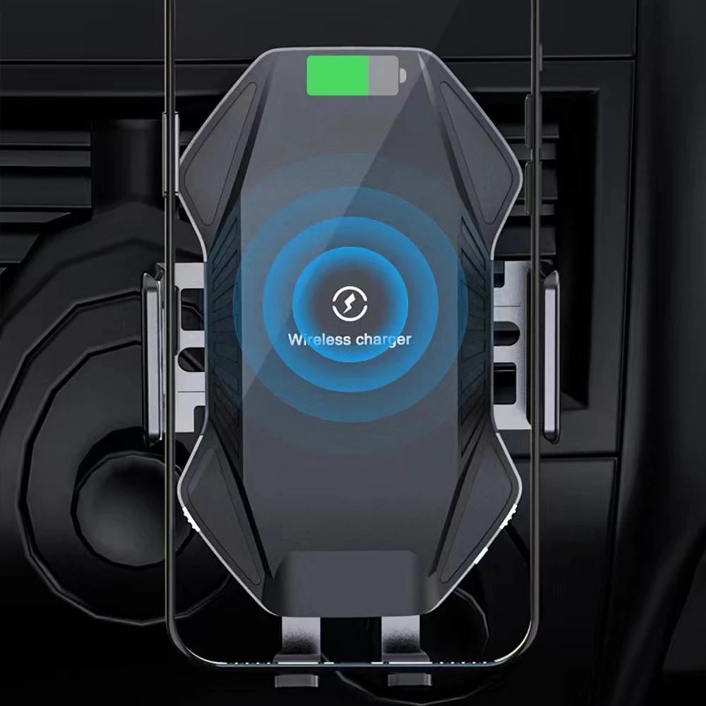 

Беспроводное автомобильное зарядное устройство, поддержка телефона на приборной панели, автоматическое заживление, 15 Вт, быстрая зарядка, подставка для мобильного телефона для iPhone 15 14 13 Samsung Galaxy