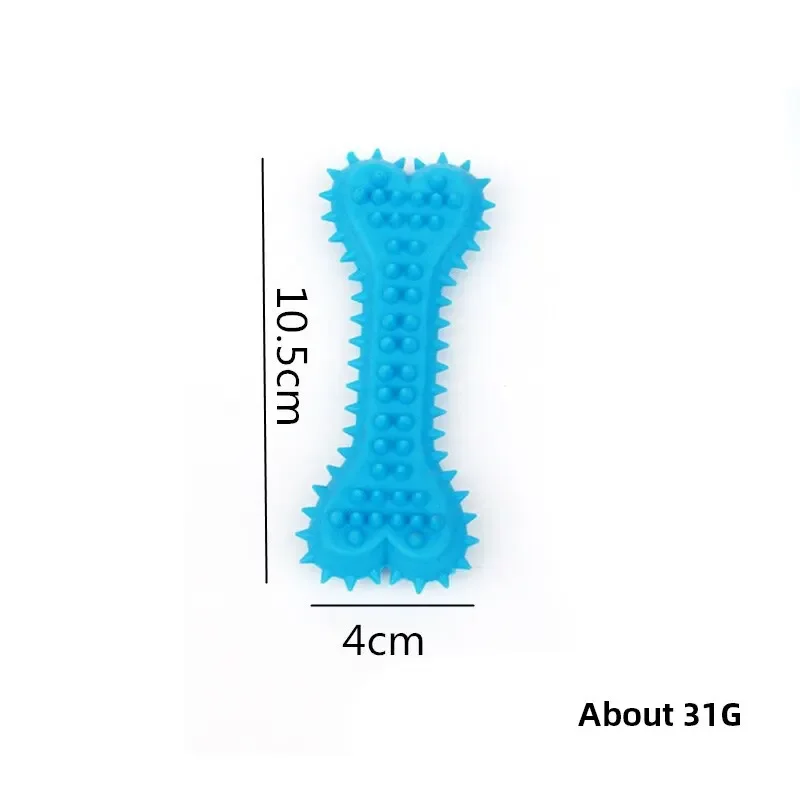 1PC Pet Chew Toy Soft Rubber Bite-resistance Bone Shape Teeth Grinding Chewing Toys for Small Dogs Training Pet Supplies image 6