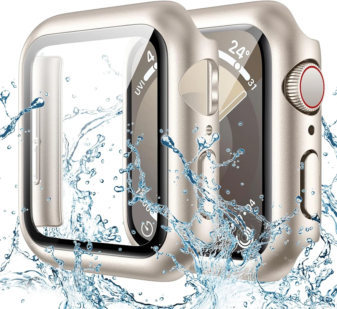 2 In 1 Hard PC Bumper Case 9H Tempered Glass For Apple Watch Series 11 10 9 8 7 6 5 SE Ultra Fits 49-38mm Scratch Shock Unisex