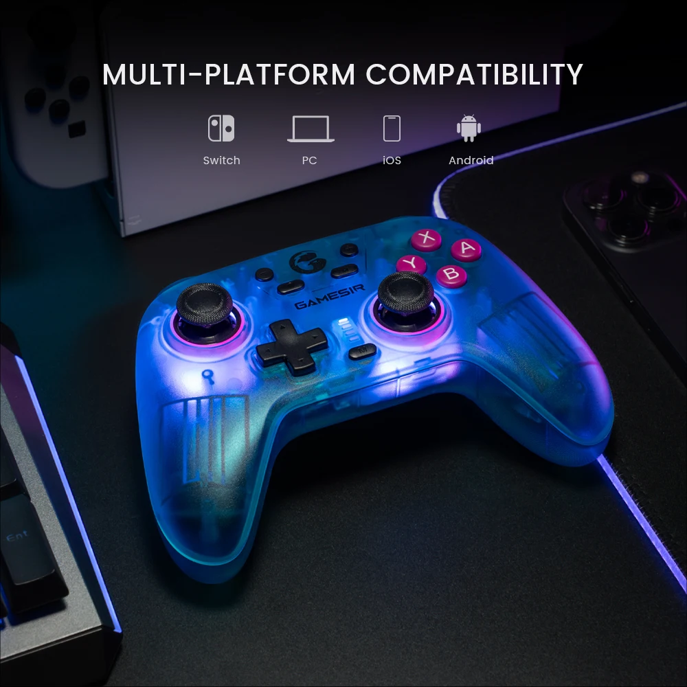 وحدة تحكم GameSir Nova Bluetooth Switch لوحة ألعاب لاسلكية مع تأثير القاعة للهاتف المحمول Nintendo Switch 2 iPhone Android