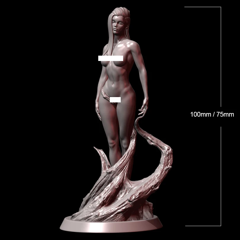 75mm 100mm  Resin Model Kits The Forest of Girl Figure Unpaint No Color RW-002