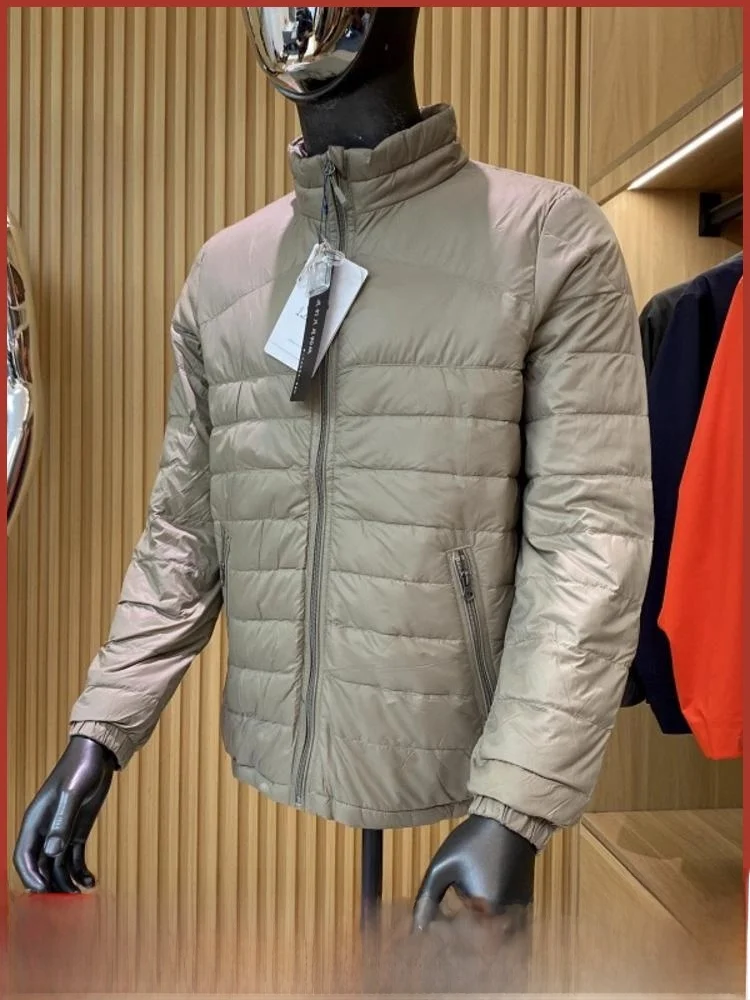 

Men's down Jaet Stand Collar Du down Outdoor Waterproof Winter Warm Series Zipper Sle Casual Faion Nylon Fabric