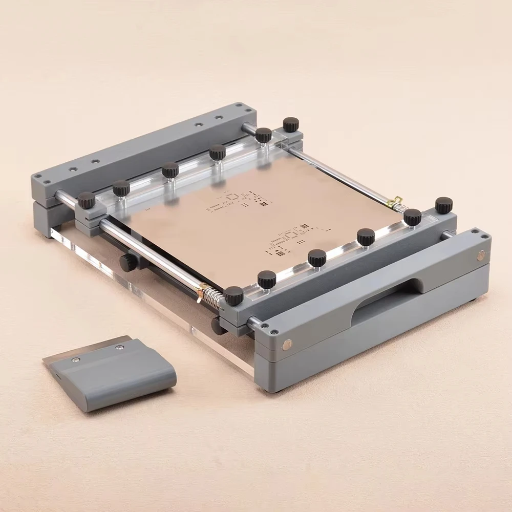 250x250MM Manual PCB Stencil Printer Desktop SMT Screen Printing Machine Precision Alignment for Solder Paste