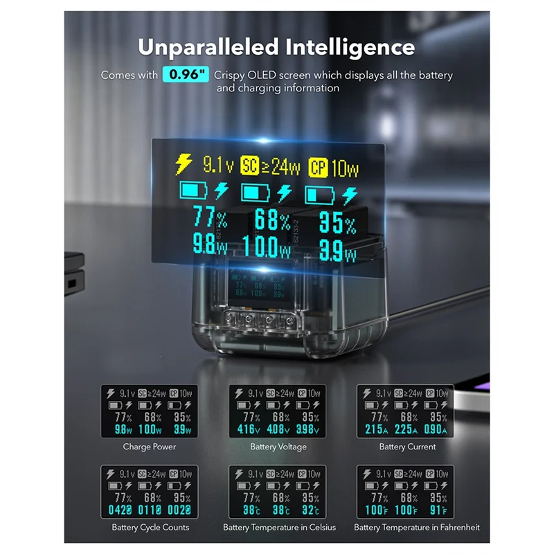 ABDE-For Insta360 Acepro2 Fast Charging Charging Stand Acepro Smart Charging Butler Triple Charging Charger