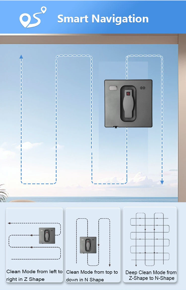 Langou 전기 창 청소기 로봇 지능형 계획 감지 기술