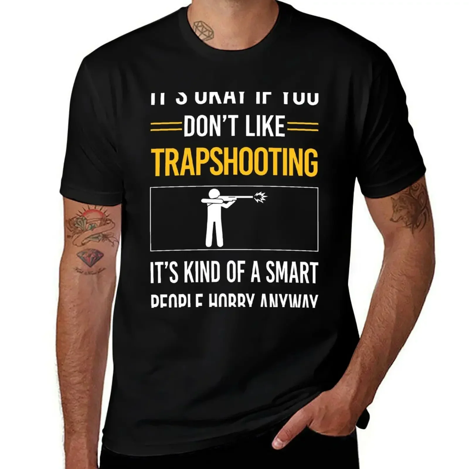 

Funny Smart People Trapshooting Trap Shooting Clay Target Shooting T-Shirt blanks designer t shirt men