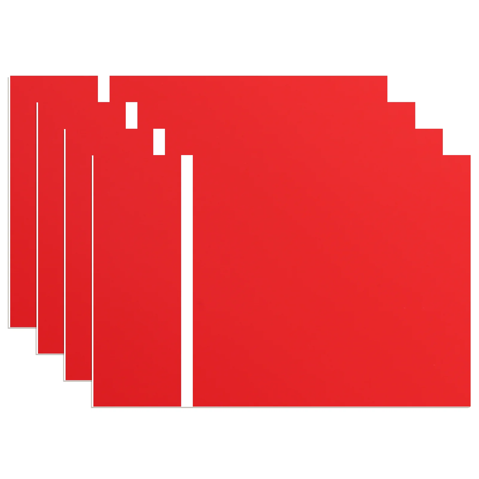 

4pcs 12''x8'' Customized Personalized Signs for Home Office Business Engravable plastic Wide application (Red Panel Carved White)