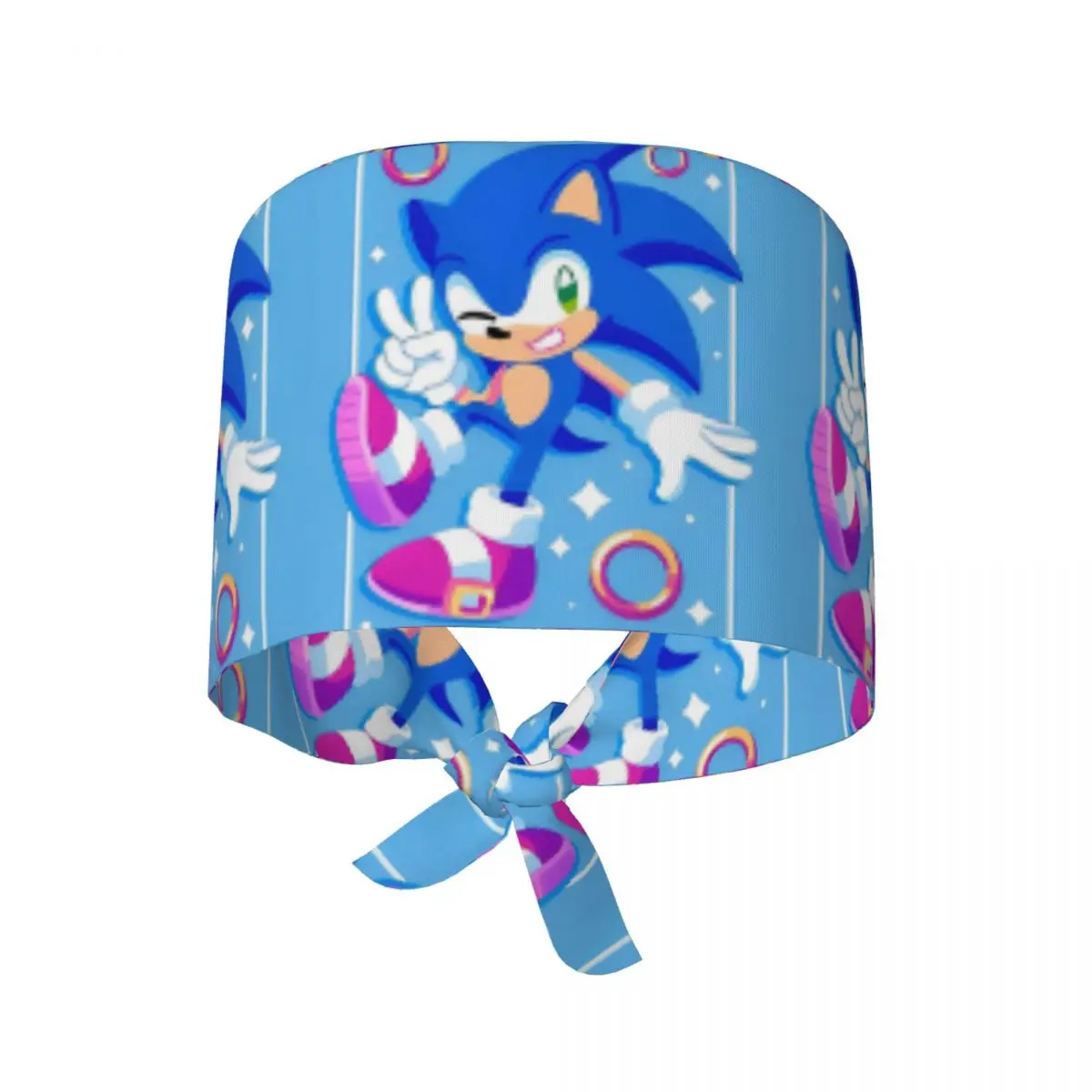 قبعة طبية سونيسز للجنسين، قبعة عمل مريحة للممرضات ذوات الشعر الطويل، قبعات عمل مزينة برسومات.