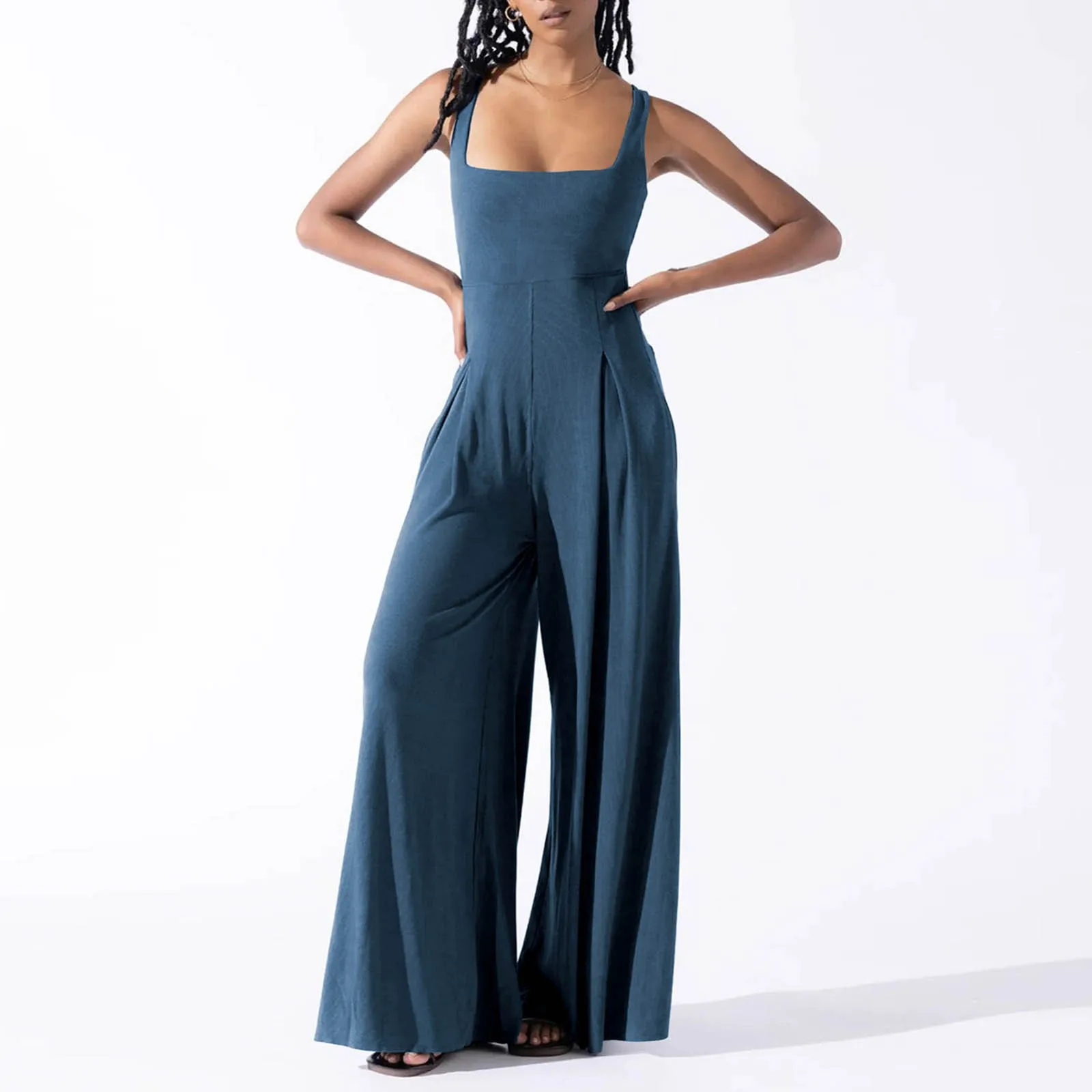 Nieuwe Jumpsuit Wijde Pijpen Broek Rechte Taille Rugloze Zwarte Broek Jumpsuits Voor Dames Jumpsuit Zomer Jumpsuit