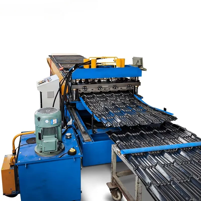 Full Automatic Metal Roof Panel Glazed Tile Roll Forming Machine Building Material Roofing Tile Making Machine