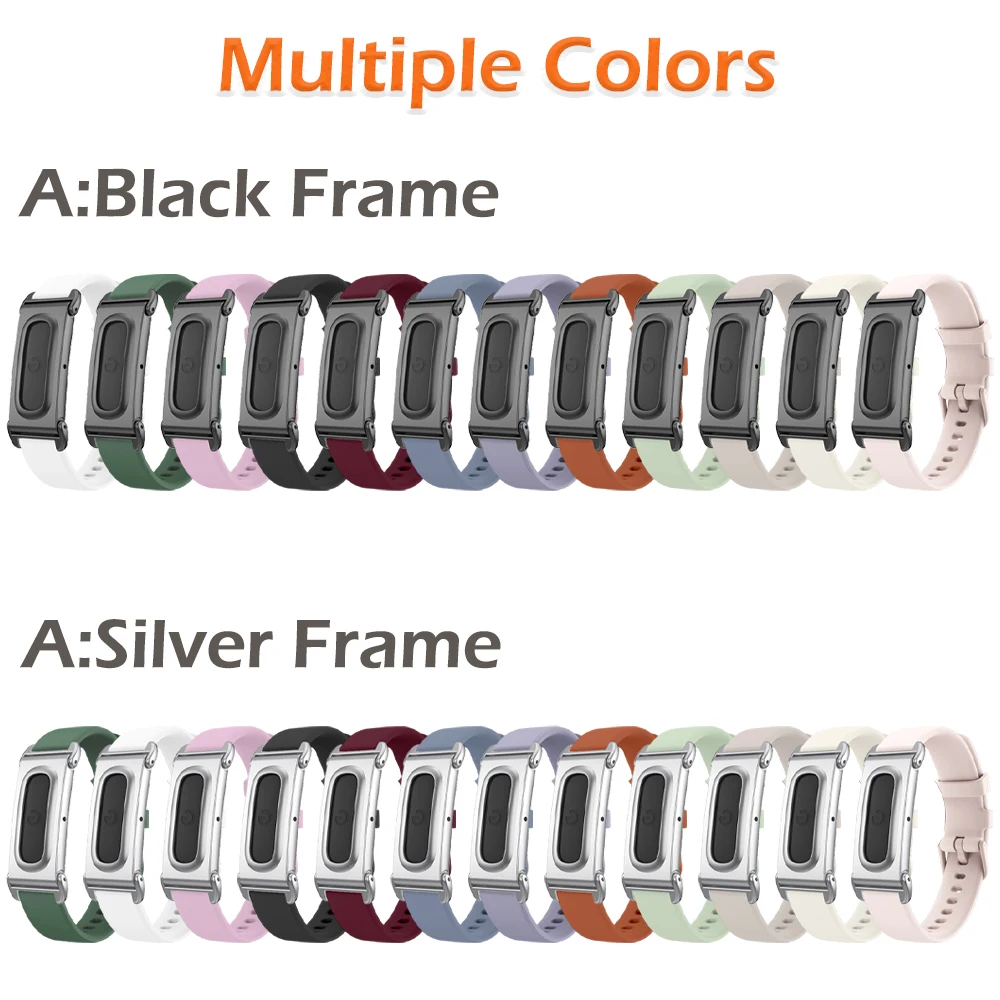 Premium Waterproof Silicone Band for Google Fitbit Air Metal Frame Wear Resistant Durable Breathable Watch Bracelet Accessories