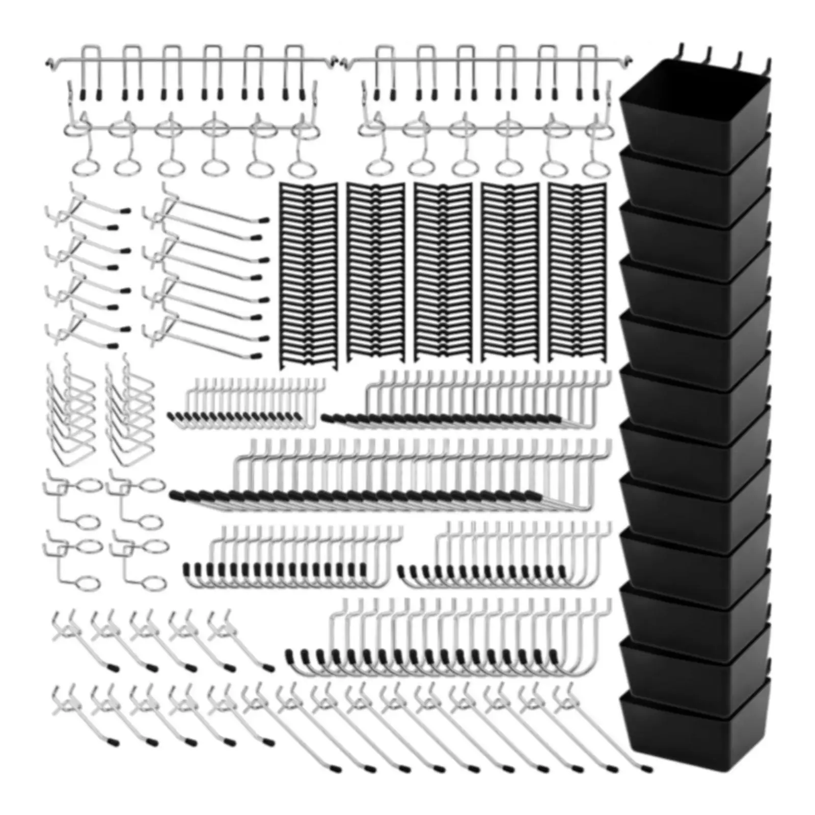 300x Stecktafel-Haken-Sortiment-Set, verschiedene Werkzeuge, Mehrzweckhaken, Metallhaken