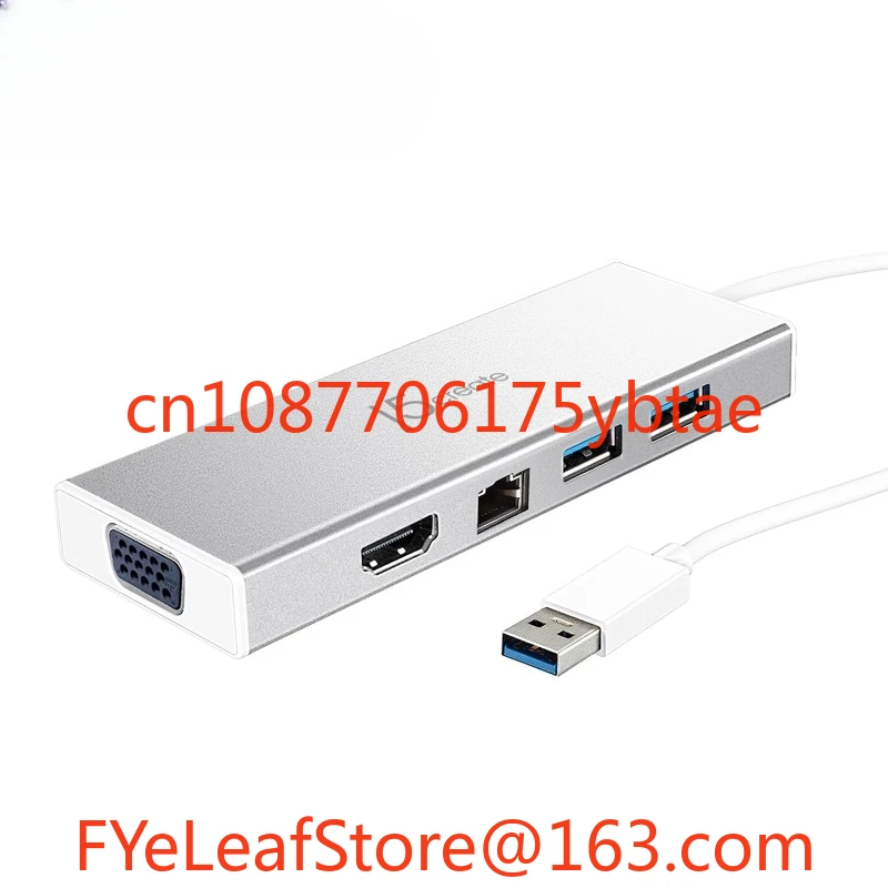 

JUD380 Docking Station USB to HDMI Converter Computer Wired Gigabit Network Port VGA Connector