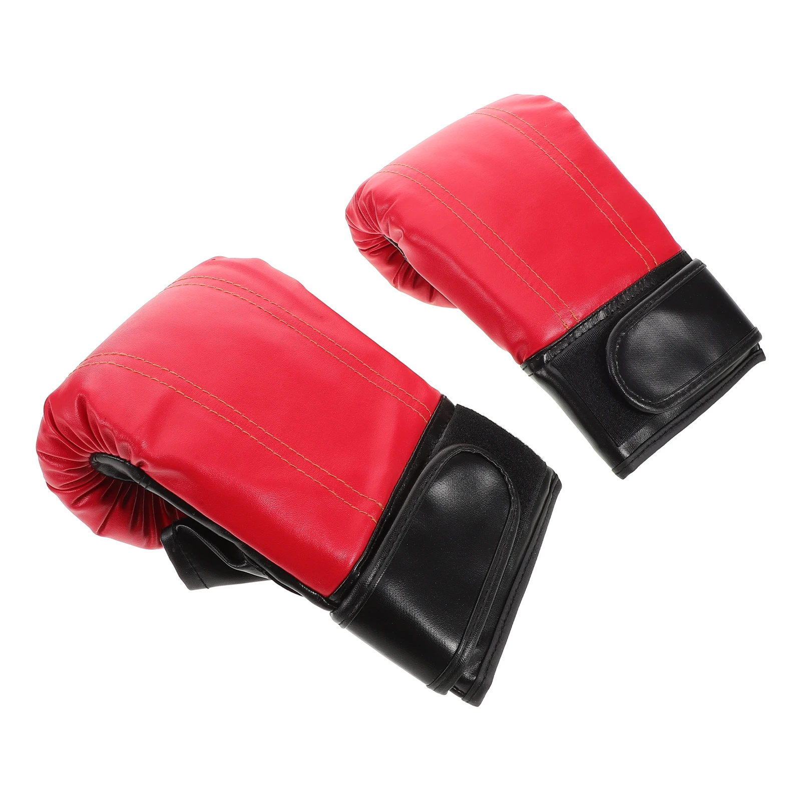 

Boxing Gloves Punching Bag Kick for Men Kids Fingerless Training Mitts Red PU Martial Arts Sparring Fight Gloves Fitness Shaping