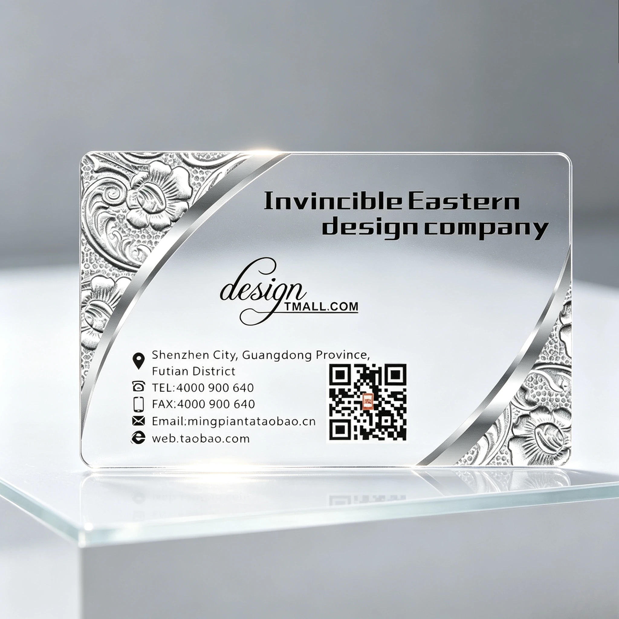 PVC Transparent Business Cards Custom Printing Color Printing Foil Stamping Matte Texture Personalized Name Cards