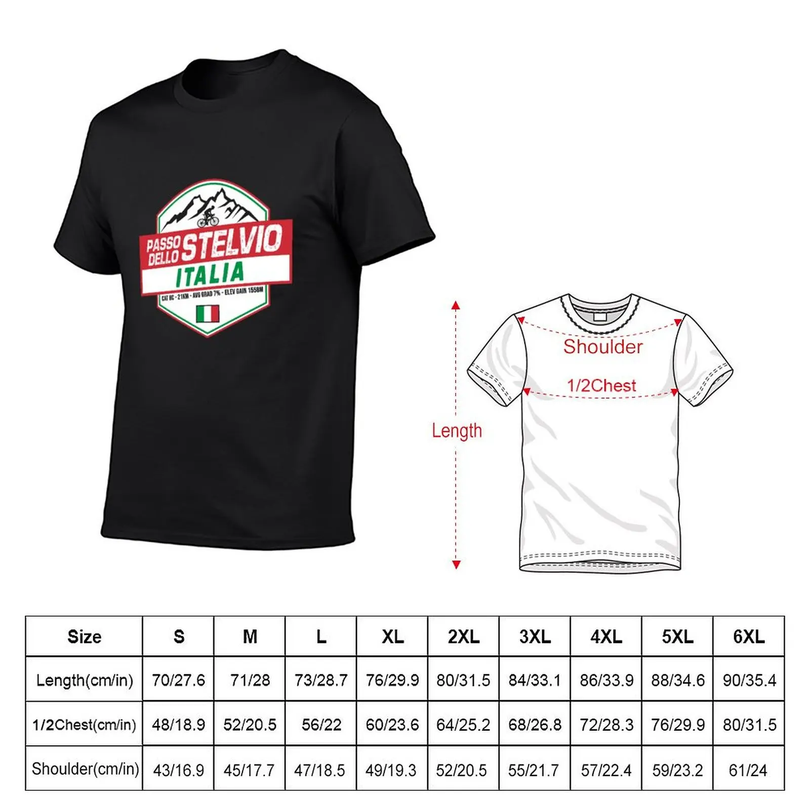 Passo Dello Stelvio Cycling Italy T-Shirt plain customizeds hippie clothes men clothes