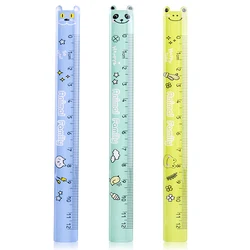 Cute Cartoon Plastic Straight Ruler Students Stationery Animals Shape 12cm Rulers Drawing Learning Supplies for School Office