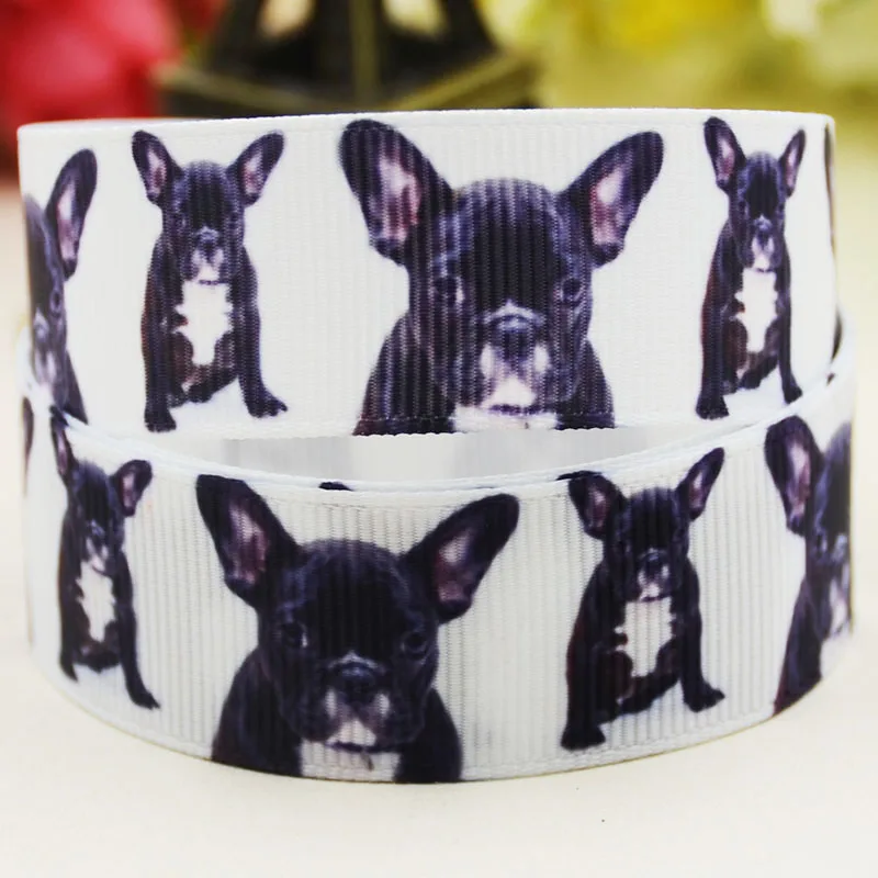 22mm 25mm 38mm 75mm dog cartoon printed Grosgrain Ribbon party decoration 10 Yards satin ribbons