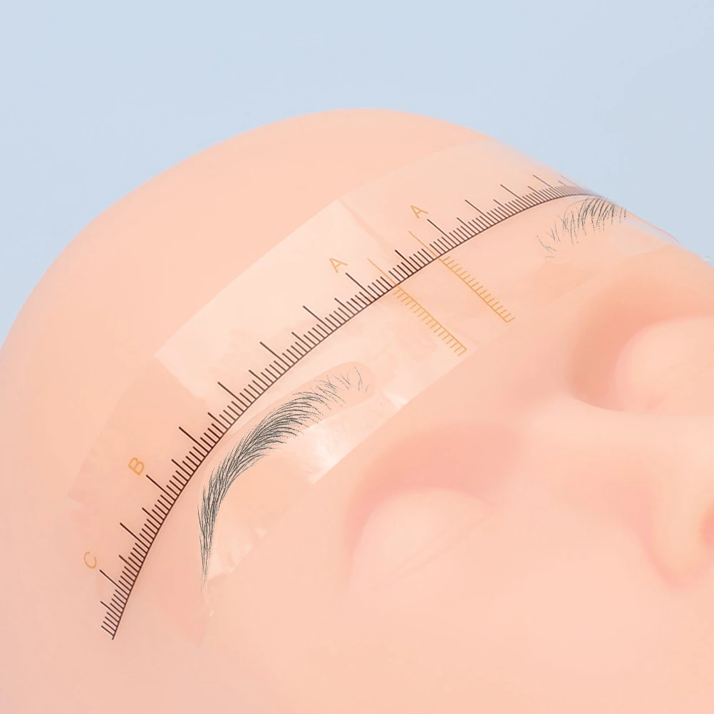 

10pcs Eyebrow Stencils Ruler Clear Disposable Stickers Women Brow Tattoo Templates Shaping Tools Lightweight Symmetrical