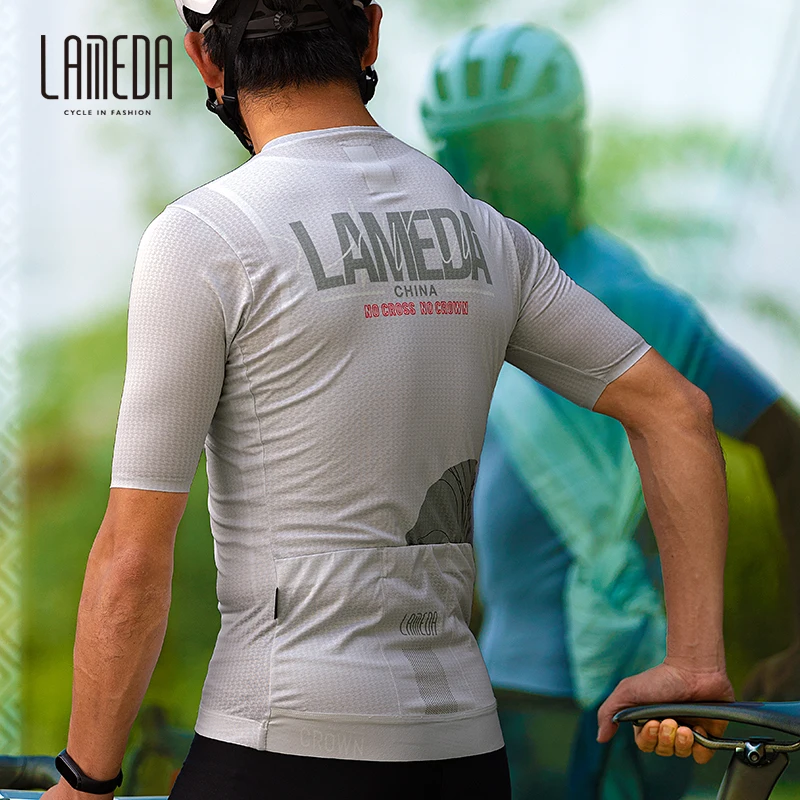 Lameda Cycling Clothes Summer Men\'s Short Sleeved Fast Drying Breathable Cycling Jersey Cycling Shorts Strap Set For Men