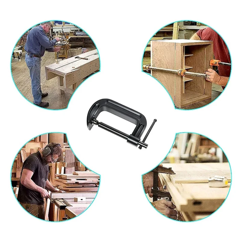 2-дюймовый деревообрабатывающий зажим типа G, мини-приспособление с Т-образной ручкой для деревообработки, сварки, металлообработки и столярных работ