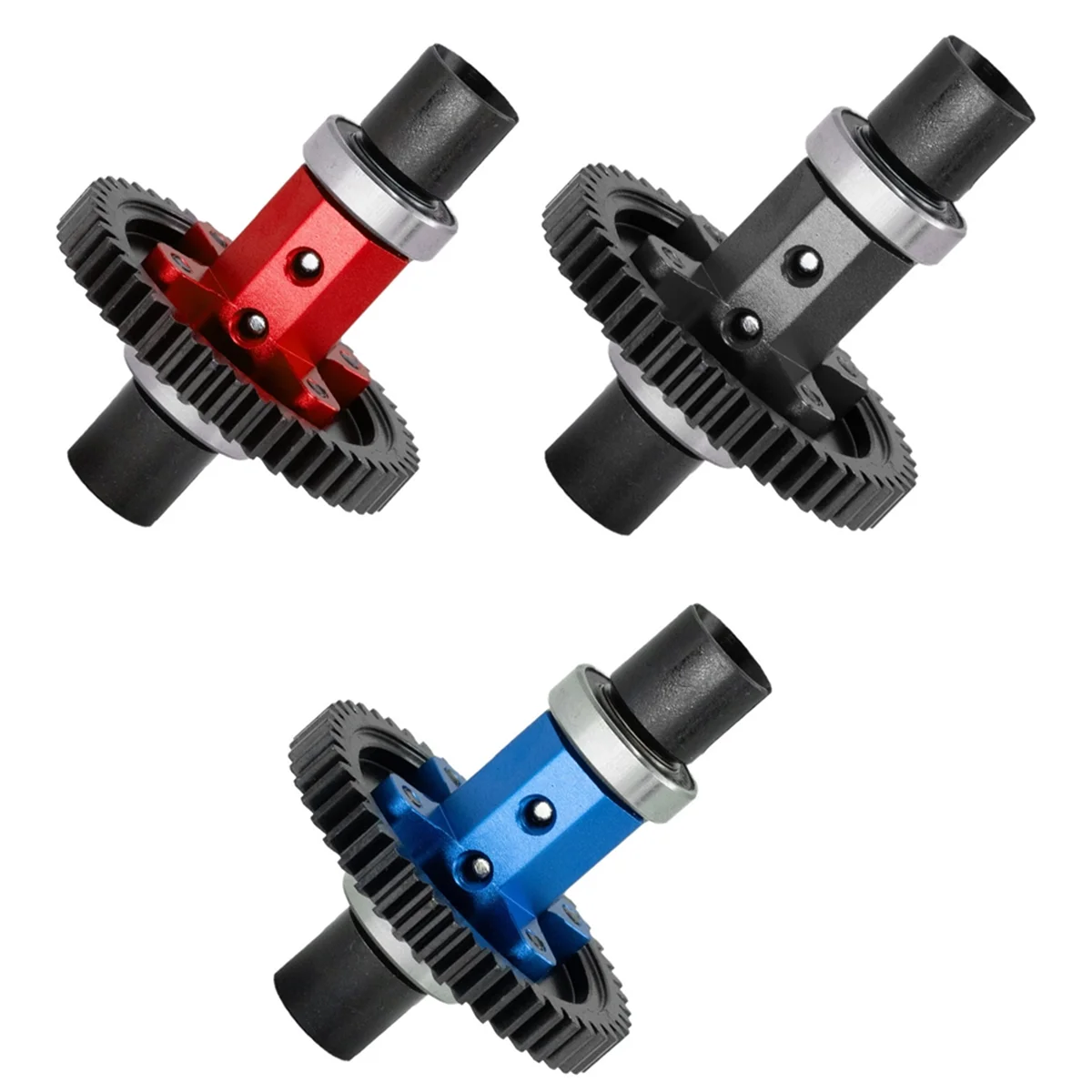 ABZW RC Car 46T centre straight shaft Spur Gear Assembled Center Diff For Traxxas 1/8 4WD SLEDG RC Car accessories Red