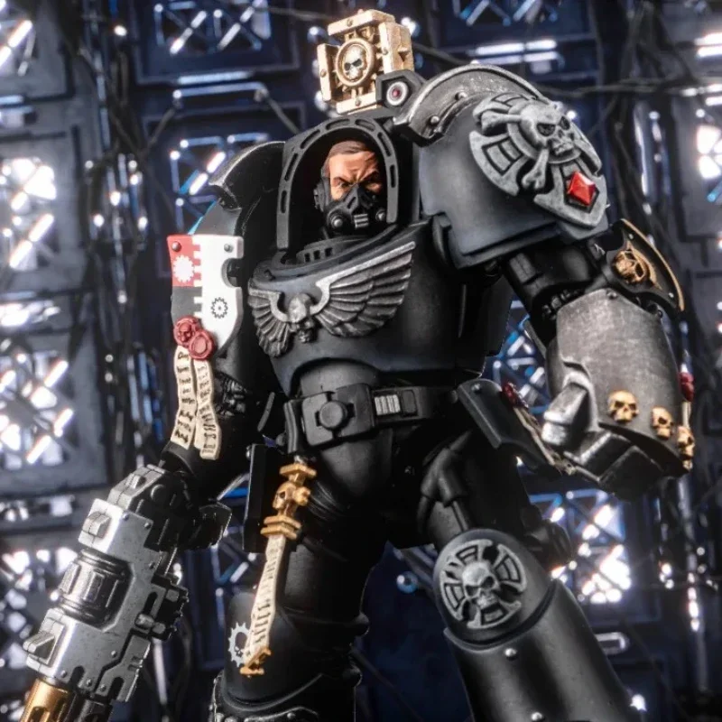 JOYTOY Warhammer 40K الشكل الأيدي الحديدية الكابتن في المنهي درع عمل الشكل المشترك المنقولة تمثال جمع وضع اللعب