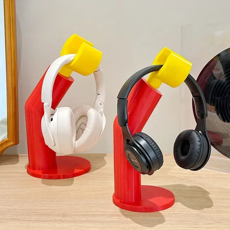 

Modeling Headphone Stand Computer Headphone Hanger Figurines Desktop Creative Stand Shelf Accessories Miniatures Decor Crafts