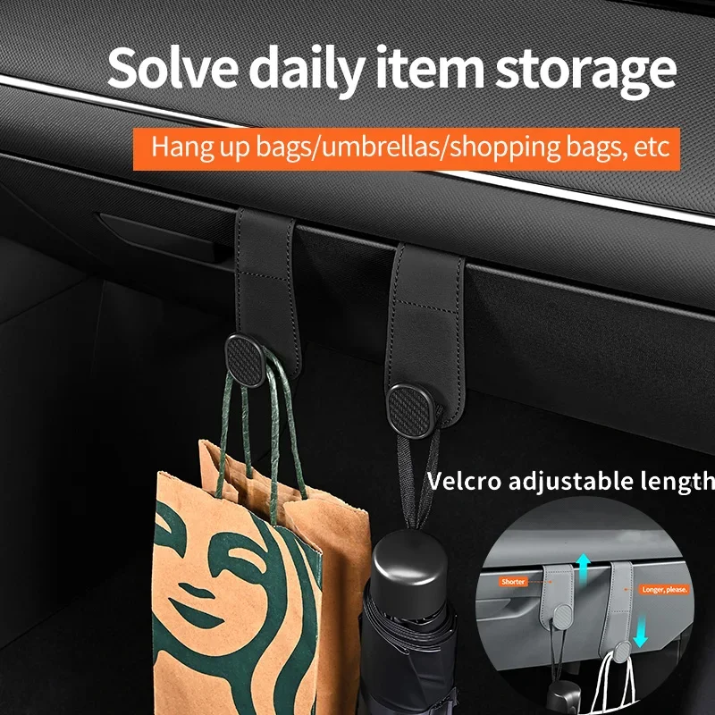 Adjustable Car Glove Box Hook Heavy‑Duty 20KG Load Capacity Passenger Glovebox Hange for Handbags Umbrellas Grocery Bags Storage