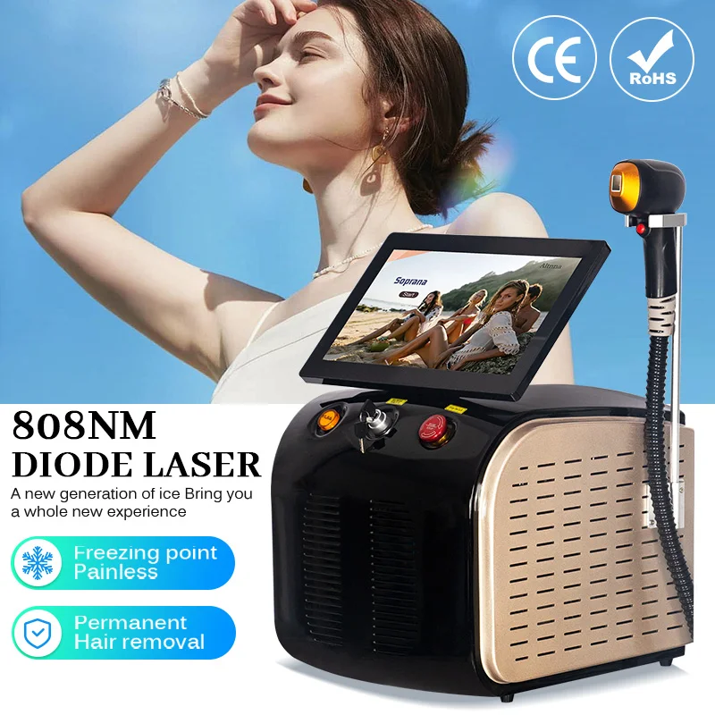 2024 New 3-Wave 808 755 1064nm Diode 3000W Laser Hair Removal Machine Salon specific Permanent Hair Removal Laser