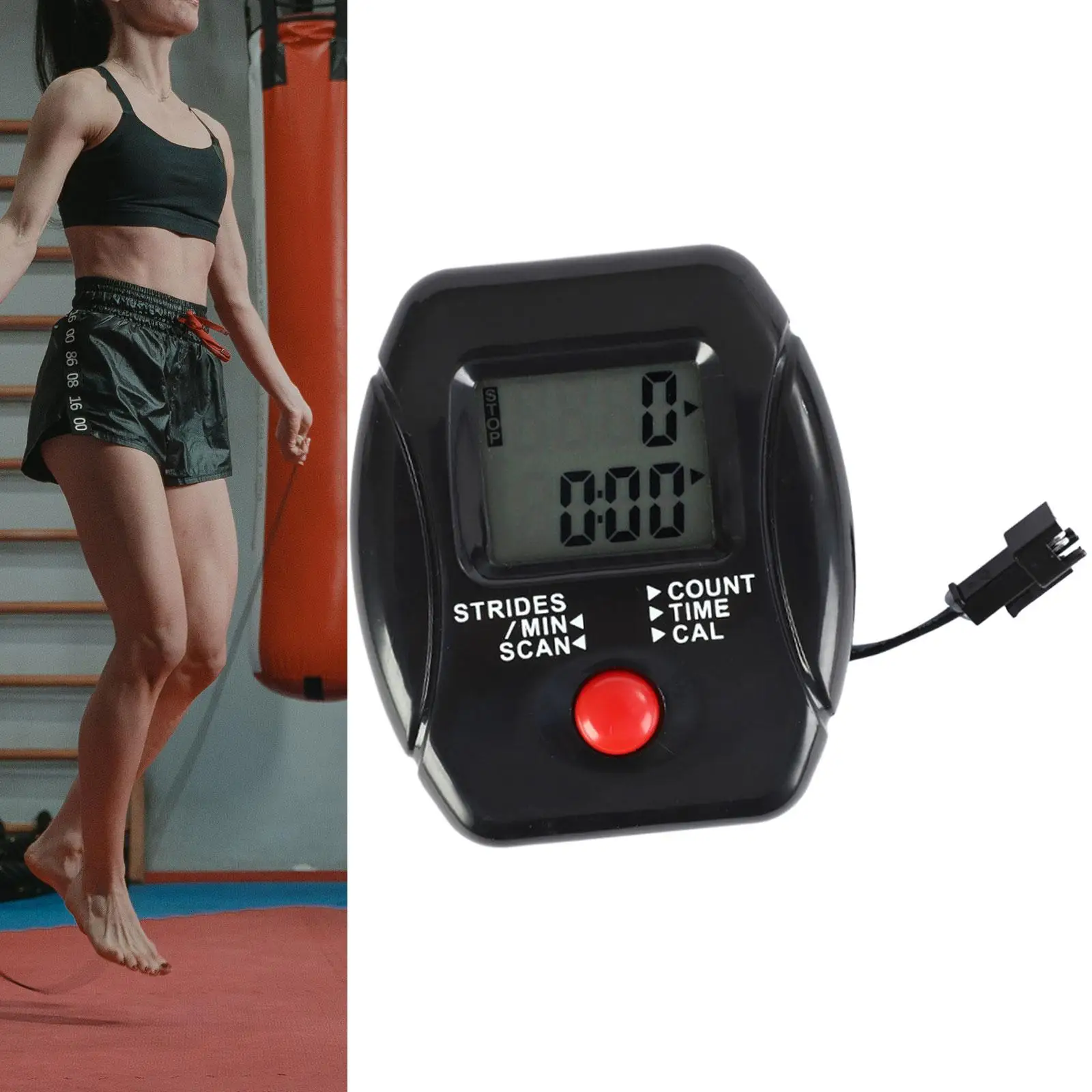 Stepper Machine Monitor Speedometer Heart Rate Calorie Counting Device LCD Display for Indoor Outdoor Fitness