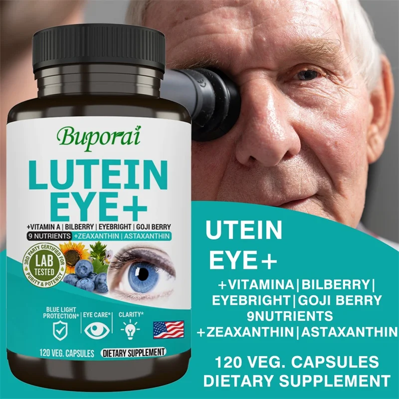 

Lutein and Zeaxanthin Capsules - Eye Health Support Supplement, Supports Overall Vision, Vegan Friendly & Non-GMO